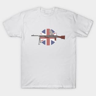 Bren Light Machine Gun with British Flag T-Shirt